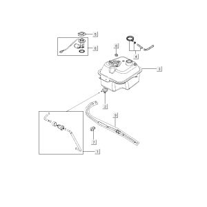 réservoir à essence Kymco Agility RS 4 temps rouge