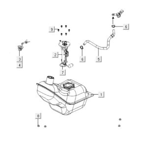 Réservoir de carburant Kymco Downtown 125i