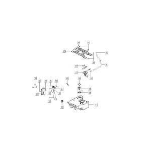 Réservoir de carburant Kymco New Sento 4 temps 50i rouge
