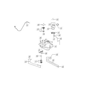 réservoir à essence Kymco Sento 4 temps Rose
