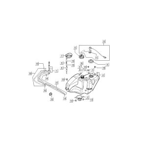 réservoir à essence Kymco Super9 ac o.m 2 temps Sports Blue
