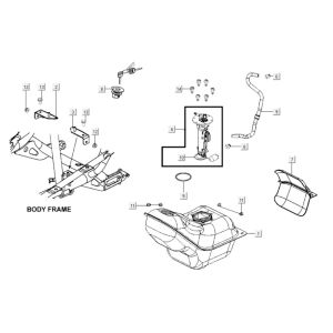 Réservoir de carburant Kymco Xciting 400i Matt Black