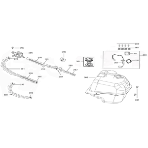 Réservoir d'essence Neco Lola blanc