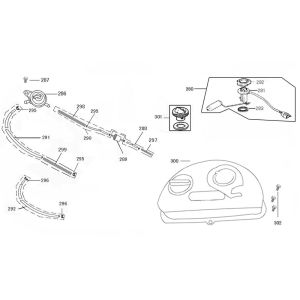 Réservoir de carburant Rover Riva II bleu foncé