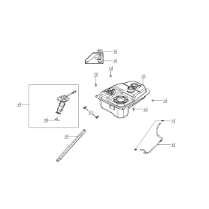 Réservoir de carburant Kymco Super8 Street 50i E4 Matt Grey