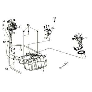 Carburateur - Cotter essence Sym Tonik (WH8018P) blanc