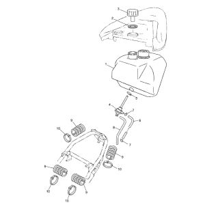 Réservoir d'essence Yamaha Jog-R AC 2 temps