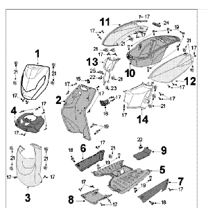 Placage Peugeot Kisbee marron