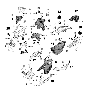Placage Peugeot Speedfight 3 AC noir