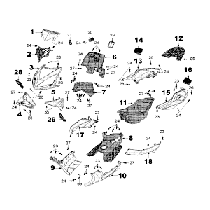 Placage Peugeot Speedfight 3 LC bleu