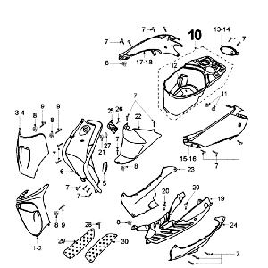 Placage Peugeot Vivacity Blue
