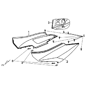 Placage Sym Orbit II (R010CA) rouge