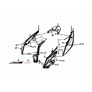 PLACAGE Sym Orbit III Rouge