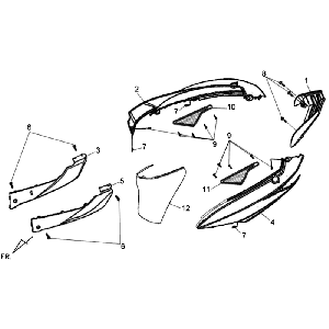 Placage Sym Symphony SR (BK5560) noir