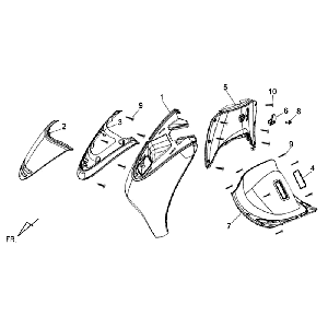 Placage avant Placage intérieur Sym Allo (GY010U) gris mat