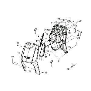 Placage avant, placage intérieur Sym Tonik (WH8018P), blanc