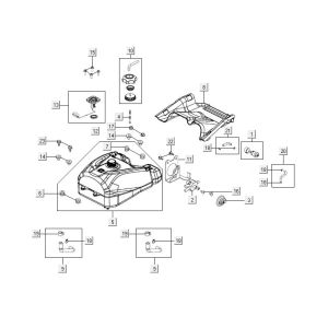 Réservoir à essence Kymco MXU 500