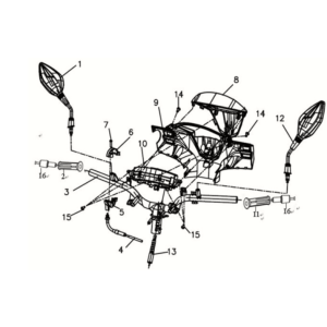 Phare KPL. Sym Symphony ST 125I E4 bleu/noir/argent (BU-280S/BK-001C/S-882U)