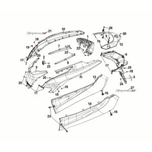 Body cover - tail light Sym Symphony ST 125i LC E5 SUBMARINE GREY (GY-7547UL)