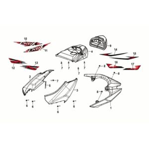 Body Cover Sym Crox 50 E5 BLACK/BLACK (BK-007U)