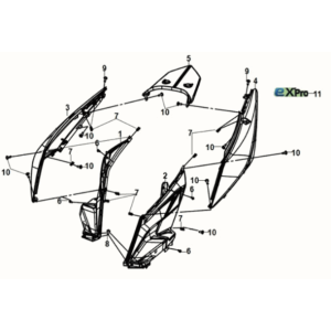 Housse de carrosserie Sym E-XPRO 45KM/H 2020-2021 Blanc (WH-8018P)