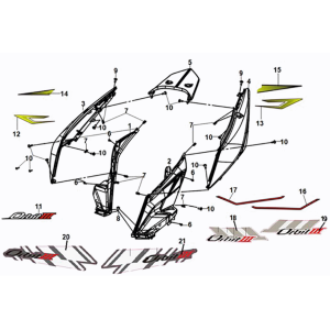Housse de carrosserie Sym Orbit III 50 E5 Blue (BU-289S)