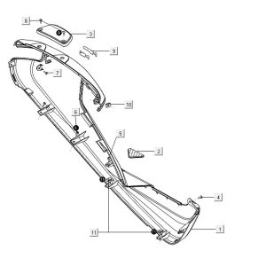 Bulle latérale gauche Niu M1 jaune