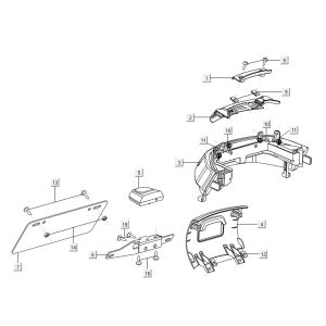 Feu arrière Niu M1 jaune
