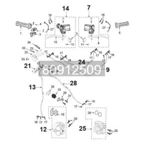 Braking system Peugeot Tweet 125i E5 FL 2023-2025
