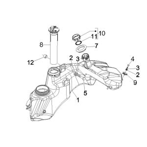 Réservoir de carburant Vespa GTV 250 4T 4V IE