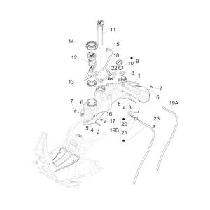 Réservoir de carburant GTS 125 IE