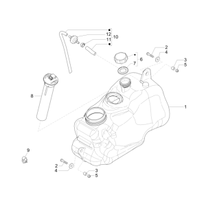 Réservoir de carburant Piaggio MP3 500 LT Sport 2014-2016