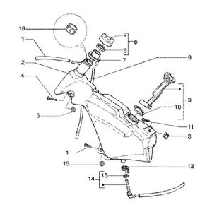 Réservoir de carburant Gilera Runner 180cc FXR 2 temps