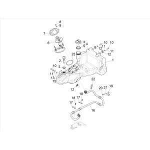 Réservoir de carburant 4 temps Piaggo Zip (injection euro5 IGET)