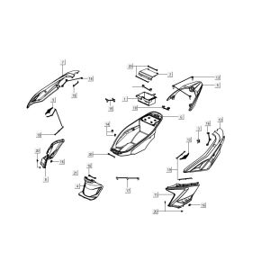 Sellebak Kymco Agility 16'+ injection 4 temps euro4 bleu mat