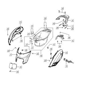 Sellebak Kymco Yup 2t AC classique vert
