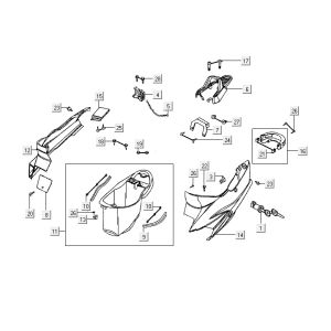 Selleback Kymco ZX 2t ac argent-orange