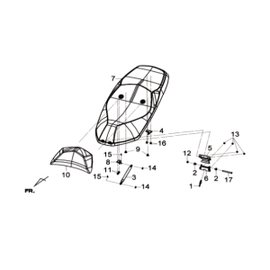 Support siège/arrière Sym Joymax 125I ABS