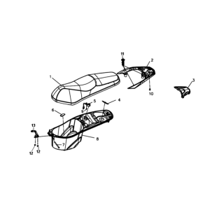 Poignée de siège/arrière Sym Symphony ST E3