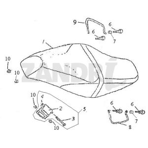 Selle Selleseat BTC Grande Retro GT1 blanc noir