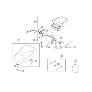 Selle Selleseat Kymco Agility Fat 12' 4 temps marron