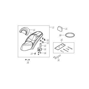 siège Selleseat Kymco Grand Dink 2 temps Argent