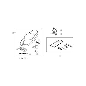 Selle Selleseat Kymco New Sento 4 temps 50i rouge