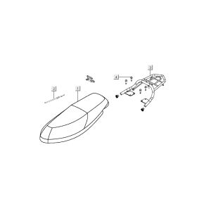 Selle Selleseat Kymco Nexxon 4 temps gris foncé