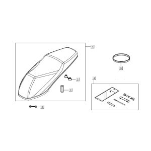 Selle Selleseat Kymco People S 4 temps Gris mat