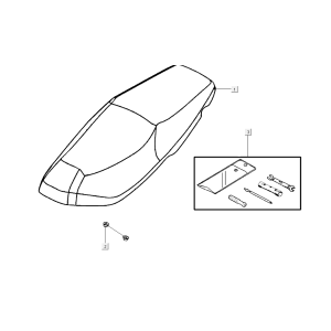 Selle Selleseat Kymco Super8 Street 50i E4 Gris mat