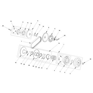 Variateur - V-snaar - Koppeling Bye-Bike