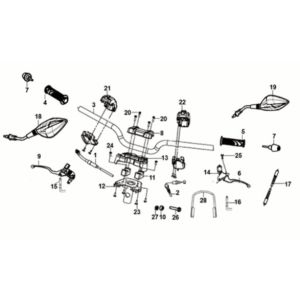 Poignée d'interrupteur à câble pour Sym Jet 14 50I E5