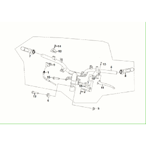 Volant, poignées, levier de frein, câble d'accélérateur Sym Fiddle ll Euro 5