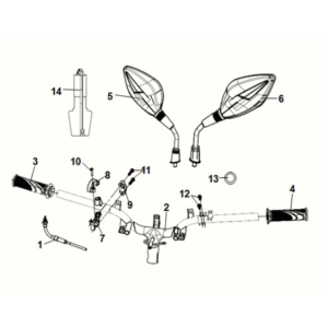 Câble, interrupteur et poignée d'alimentation Sym Symphony ST 50 E5
